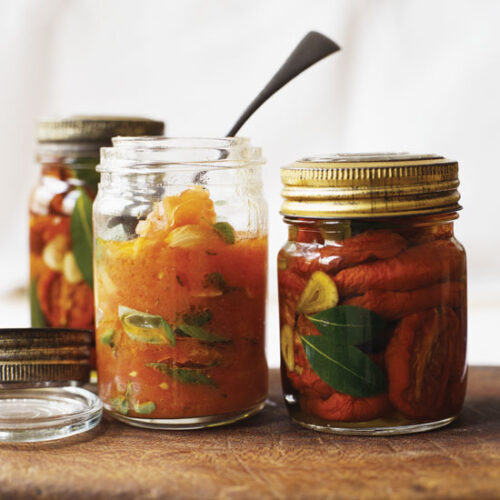 Roasted Sweet Peppers and Herbs Preserved in Oil Recipe Mother Earth